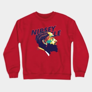 Tribute Nipsey Hussle on WPAP art Crewneck Sweatshirt